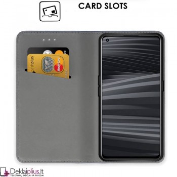 Telone atverčiamas dėklas - juodas (Realme GT2) Telone atverčiamas dėklas - juodas (Realme GT2)